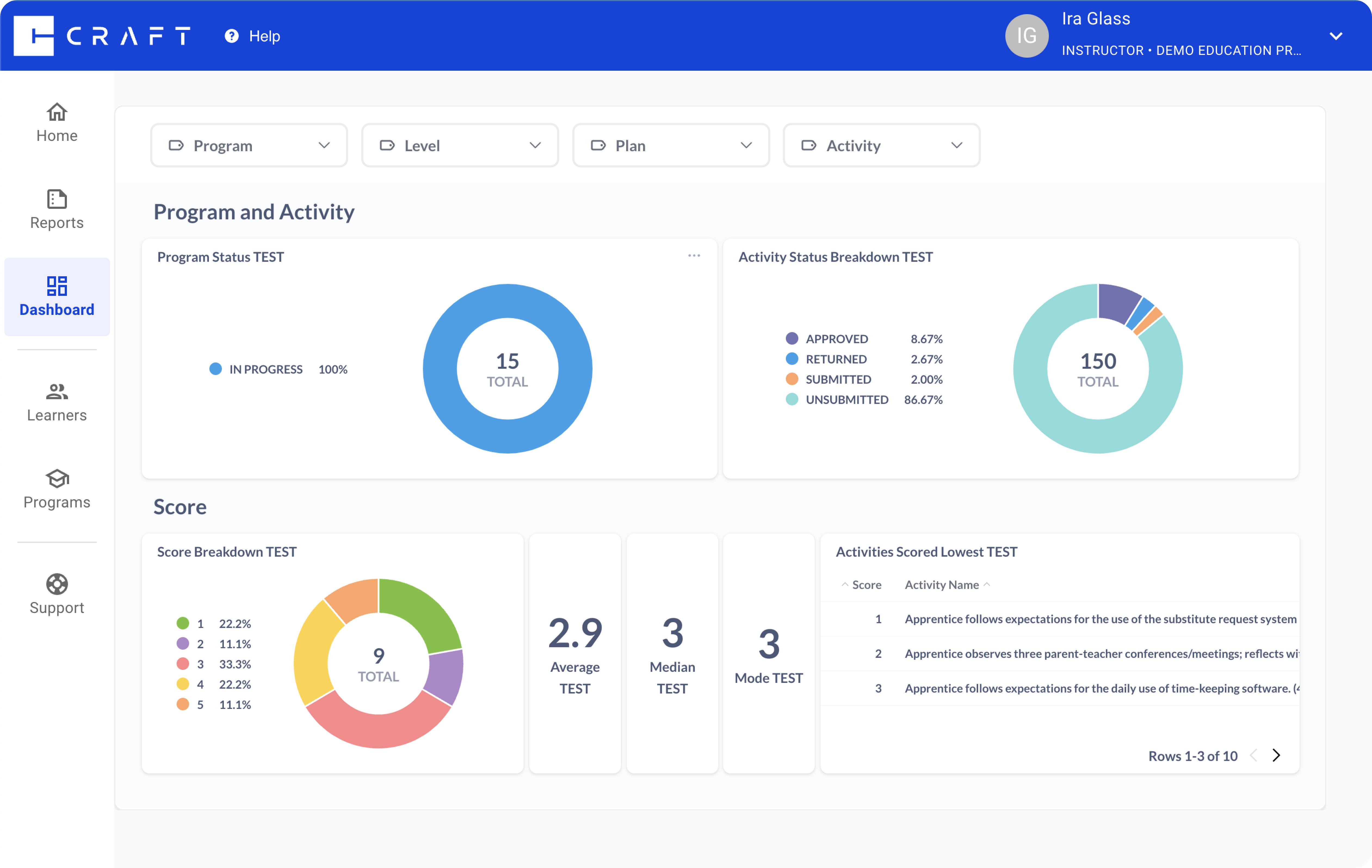 Instructor Dashboard